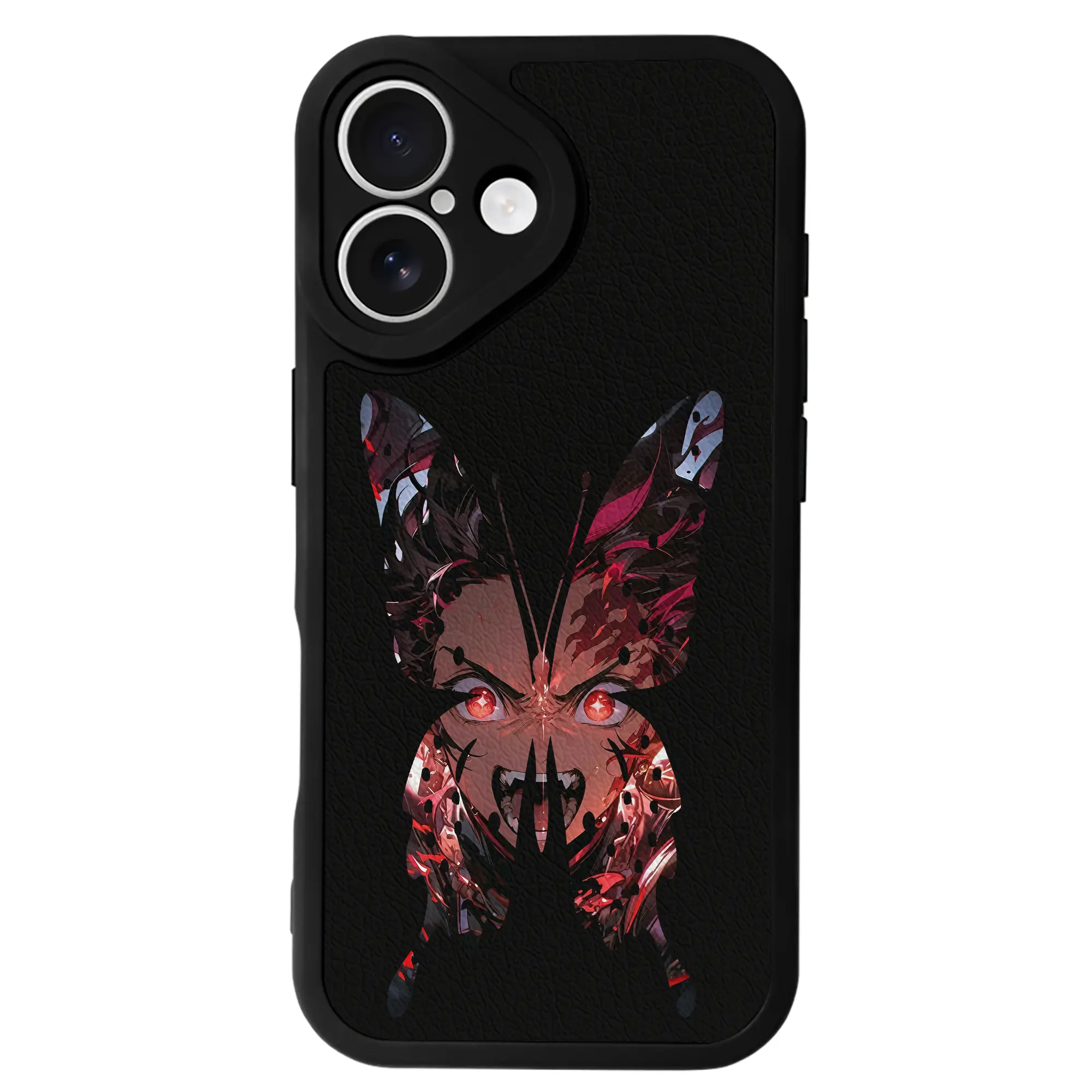 鬼滅の刃 グッズ,竈門 炭治郎 - IPhone 16シリーズ対応 ・ シリコンスマホケース ・ レザー調 ・ 高精度フィット ・ 耐衝撃 ・ ワイヤレス充電対応 ・ 精密カット